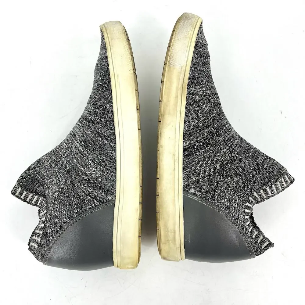 Women's Brash Elisha Knit Fashion wedge‎ Sneakers No Laces Slip-On Gray Size 10